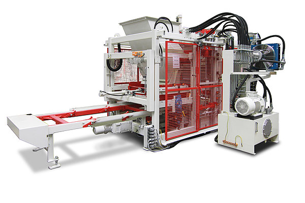 HESS RH 500-3 machine overview showing the complete assembly with filling unit and vibration system