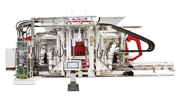 HESS RH 2000-4 machine overview showing the full assembly with hydraulics and cable routing